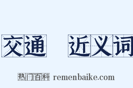 交通網近义词是什么意思的图片